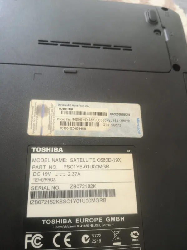 Toshiba Notebook..