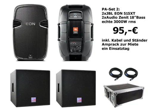 PA-Anlagen, Musikanlagen, Veranstaltungstechnik, Lautsprecher ✪ MIETEN ✪ VERLEIH ✪ RENATL ✪ BERLIN