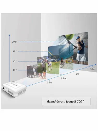 Beamer HD 3200Lumen LESHP Video Projektor Beamer Full HD Multimedia Unterstützung,HDMI