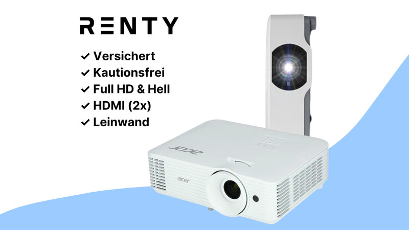 Beamer mieten ✓ Full HD ✓ 5200 ANSI Lumen ✓ 10.000:1 Kontrast ✓ HDMI
