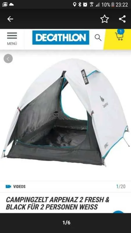 Zelt Quecha Fresh&black 2p + Isomatte Forclaz400