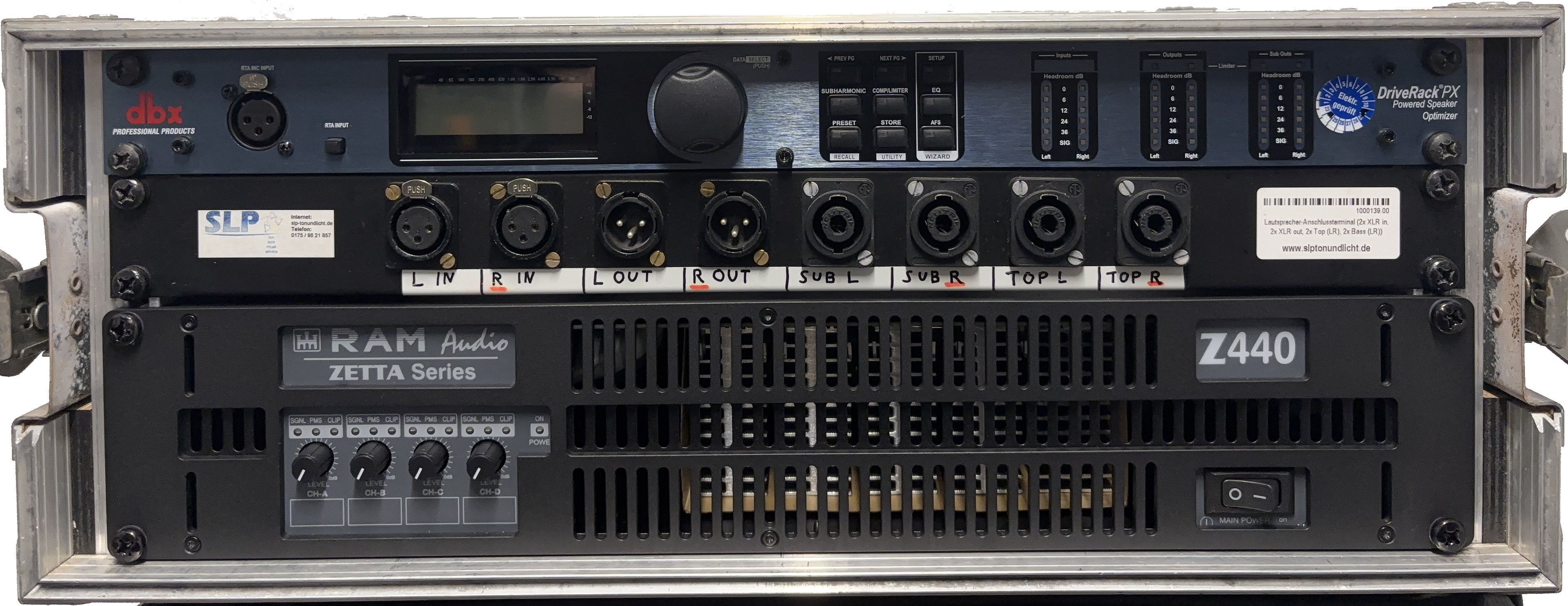 Amprack Verstärker Endstufe Ram Audio Zetta mieten (PA Anlage)