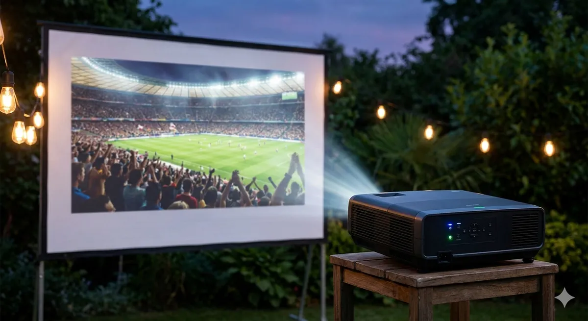 Beamer und Leinwand für WM Party mieten