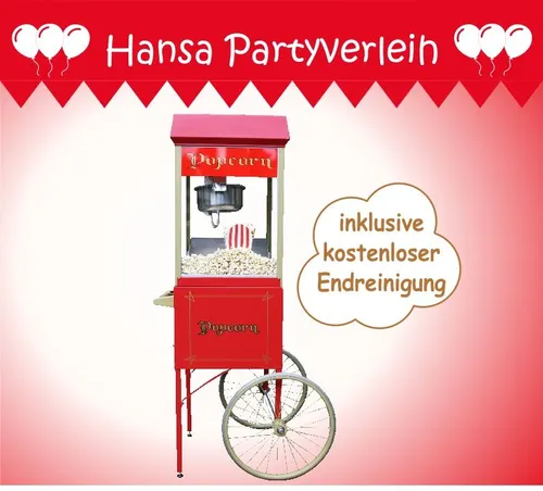 Professionelle Popcornmaschine inkl. Unterwagen