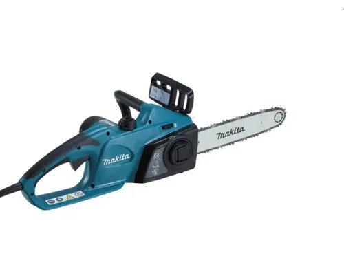 Makita UC4041A elektrische Kettensäge mit werkzeuglosem Kettenspanner, Schwertlänge 40cm, automatische Ölregelung, perfekt für Gartenarten- und Fällarbeiten