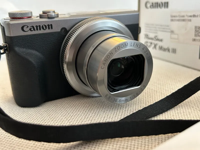 Canon PowerShot G7X G7 X Mark III 3 Kamera tiktok vlog silber