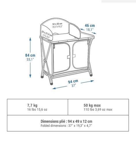 Camping Küchenzeile Decathlon 