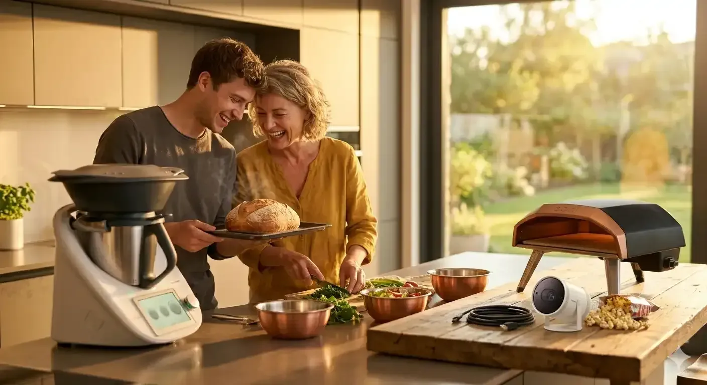 Gemeinsames Kochen mit einem Pizzaofen im Garten