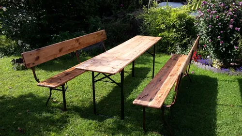 Festzeltgarnitur 1 Tisch und 2 Bänke ab 12€ / Tag MIETEN