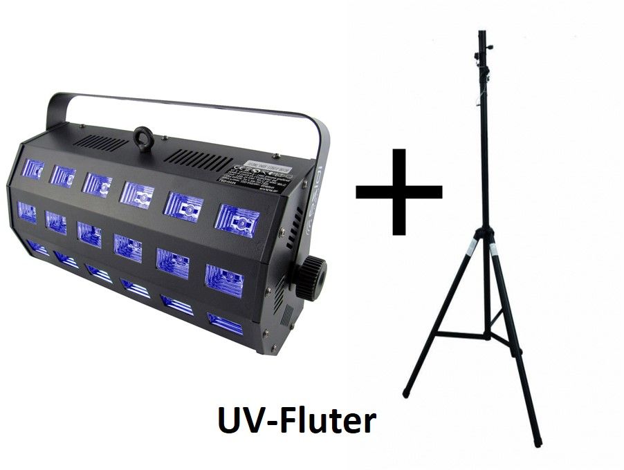UV Fluter Schwarzlicht Lichtanlage Lichteffekt mieten
