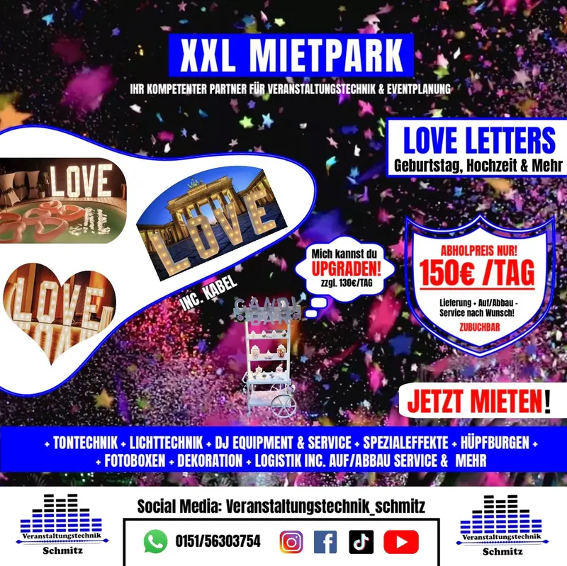 XXL Leuchtbuchstaben LOVE Letters