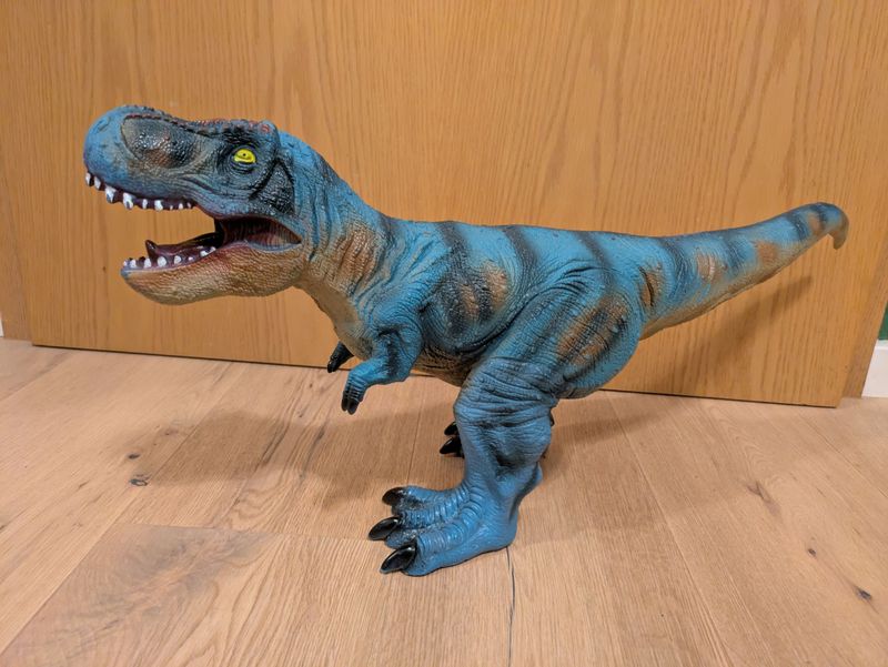 T-Rex blau, groß und weich 