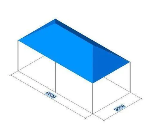 Pavillon 6x3 m inkl. 3 Biergarnituren